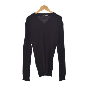 ニット Vネック カットデザイン 48 黒 ブラック CK.G0237K/F5C99