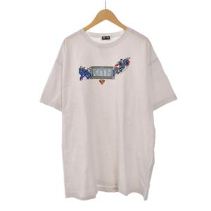 Superman Booth Vintage Tee スーパーマン Tシャツ 半袖 プリント L 白 ホワイト