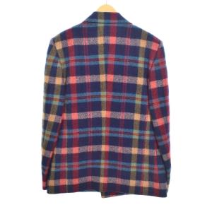 GUCCI ダブル テーラードジャケット チェック 48 ネイビー 635820