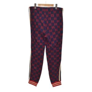 GUCCI GGジャガード ジョギングパンツ L ネイビー 496920