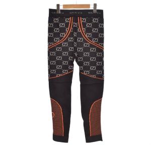 GUCCI GG ジャージー ジャガード レギンス パンツ M ブラック 689203