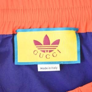 GUCCI adidas トレフォイル コーデュロイ パンツ 48 ネイビー 725475