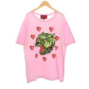 タイガー プリント Tシャツ L ピンク 492347