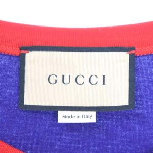 GUCCI いちご ストロベリー プリント Tシャツ 半袖 M 紫 パープル 703439 AA