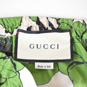 GUCCI ポピー フラワー プリント ショーツ ショートパンツ 花柄 50 緑 グリーン 624399 AA