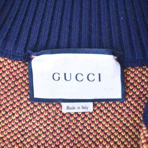 GUCCI GGスター ジップアップ ニット ジャケット M ブラック 576796