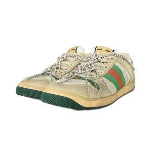 GUCCI GG Crystal Chain Screener Sneaker ヴィンテージ加工