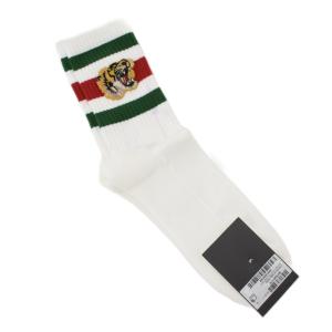 GUCCI タイガー ソックス 靴下 シェリーライン L 白 ホワイト 450039 AA