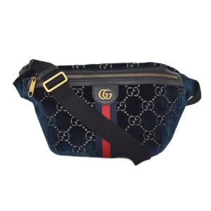 GGベルベット ベルトバッグ ネイビー 574968