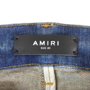 AMIRI MX1 ショットガン 蛇腹 クラッシュ加工 バイカーデニムパンツ 30 SR1PXMD001