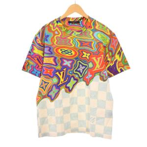 21SS プリンテッドダミエLV Tシャツ L マルチカラー RM211 NPG HKY74W