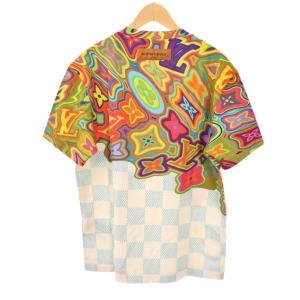 LOUIS VUITTON 21SS プリンテッドダミエLV Tシャツ L マルチカラー RM211 NPG HKY74W