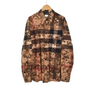 カモフラ チェック シャツ L ブラウン 8029830