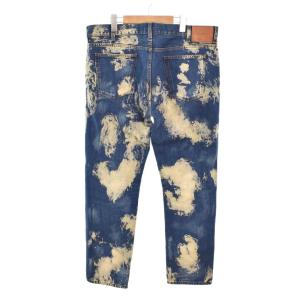 GUCCI 17SS ブリーチ加工 スタッズ デニムパンツ 38 ブルー 452428