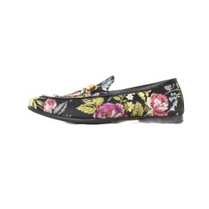 GUCCI フローラル エンブロイダリー ホースビット ローファー 総柄 9 黒 ブラック 431486 AA