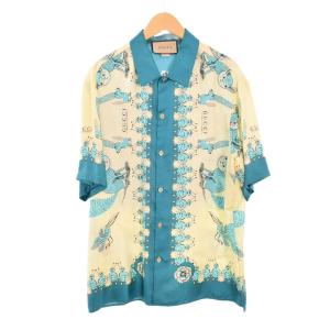 21年製 Freya Hartas print silk twill shirt