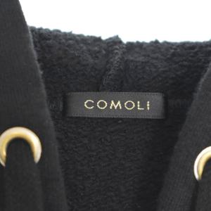 COMOLI 25AW コットン裏毛 ジップパーカー 2 ブラック C03-05001