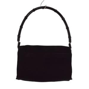 GUCCI バンブーハンドバッグ ブランドロゴ ワンショルダー スエード 黒 ブラック 001 3239 1705