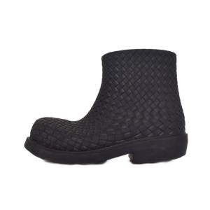 BOTTEGA VENETA ファイヤーマン ラバーアンクルブーツ 41 ブラック