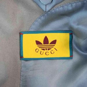 GUCCI adidas サイドライン テーラードジャケット 44 グレー 720173