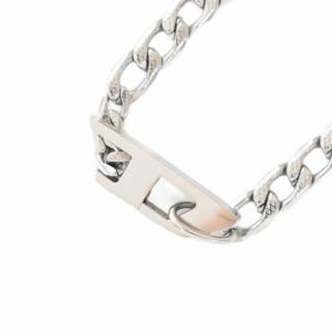 DIESEL Dロゴ チェーン ネックレス アクセサリー シルバー