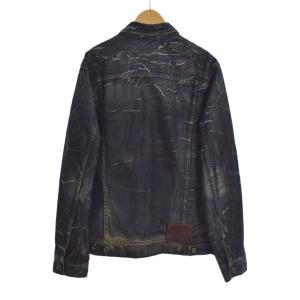 G-Star RAW デニムジャケット Ｇジャン フロントボタン ヒゲ ハチノス 胸ポケット ダメージ加工 ロゴパッチ UX
