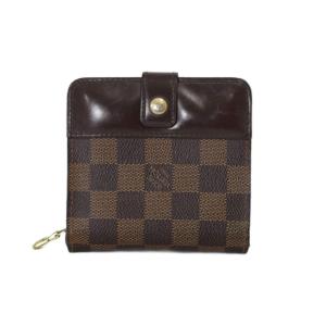 ダミエ・エベヌ コンパクト・ジップ 二つ折り財布 ウォレット コンパクト ラウンドファスナー ジップ モノグラム
