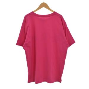 MM6 Maison Margiela Tシャツ 半袖 ロゴプリント 落書き風 クルーネック 16Y ピンク 黒 ブラック MM6T47U
