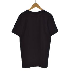 MOSCHINO Tシャツ 半袖 ロゴプリント クルーネック プルオーバー 34 44 黒 ブラック シルバー