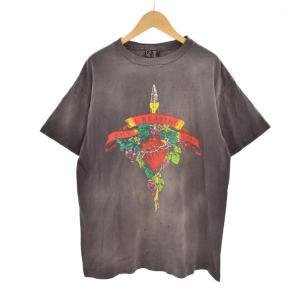 LASTMAN 24SS BEATING Tシャツ ダメージ加工 S グレー