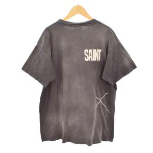 SAINTMICHAEL LASTMAN 24SS BEATING Tシャツ ダメージ加工 S グレー