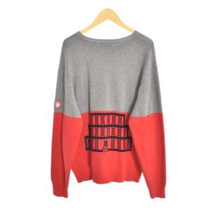 C.E JOKER KNIT ニット セーター 長袖 M 赤 レッド グレー