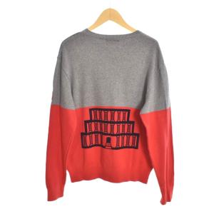 C.E JOKER KNIT ニット セーター 長袖 M 赤 レッド グレー