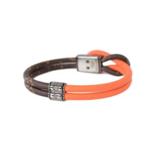 LOUIS VUITTON ブラスレ ループ イット ブレスレット ブラウン オレンジ M8091