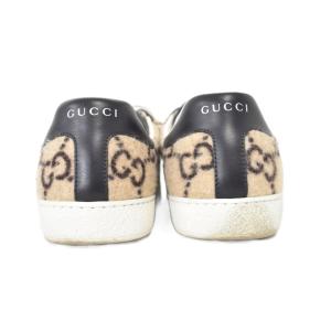 GUCCI GG ウール ローカット スニーカー 9 ブラウン 548695