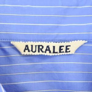 AURALEE 25SS SUVIN HIGH COUNTCLOTH STRIPE HALFSLEEVEDSHIRT