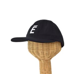 COTTON E LOGO CAP キャップ 帽子 黒 ブラック