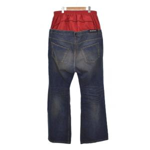 BALENCIAGA 24SS レイヤード デニムパンツ XL ブルー 814224