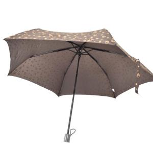 lucien pellat finet 折りたたみ傘 雨傘 総柄 スカル 茶 ブラウン