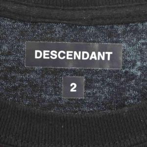 DESCENDANT Tシャツ 半袖 プリント 2 黒 ブラック