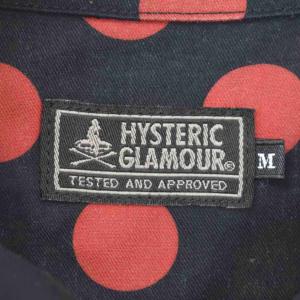 HYSTERIC GLAMOUR シャツ 半袖 ドット SEE NO EVIL M 黒 ブラック 02182AH07 AA