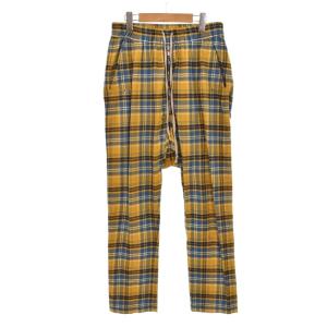21SS ドローストリング サルエルパンツ チェック 48 イエロー RU21S6392-CP