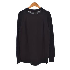 JOHN SMEDLEY ニット セーター プルオーバー クルーネック 無地 M 黒 ブラック