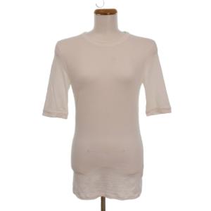 Tシャツ 半袖 無地 ビジュー ラインストーン クルーネック プルオーバー M 白 ホワイト 16111MOT18B0160