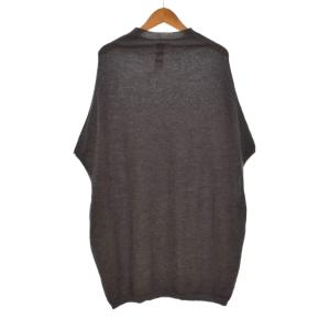 Rick Owens 13FW PLINTH セーター ニット ノースリーブ クルーネック 長袖 無地 灰色 グレー