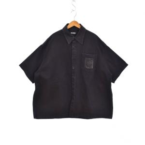 23SS OVERSIZED SHORT SLEEVED DENIM SHIRT