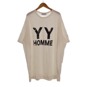 24SS YYHプリント SHORT SLEEVE Tシャツ 半袖 ロゴプリント クルーネック 3 白