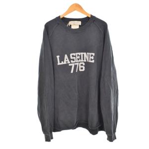 Tシャツ カットソー 長袖 ロンT プリント XL グレー RN29379249LT