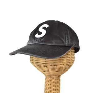25SS Pigment Coated S Logo 6-Panel キャップ ブラック