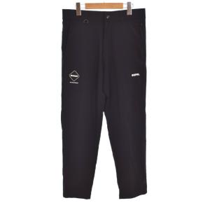 23SS DOTS AIR SLACKS スラックス ロゴパッチ テーパード ストレッチ M 黒 ブラック